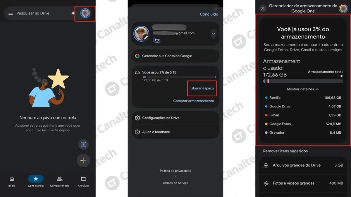 Como liberar espaço no Google Drive, Gmail e Google Fotos sem apagar nada importante