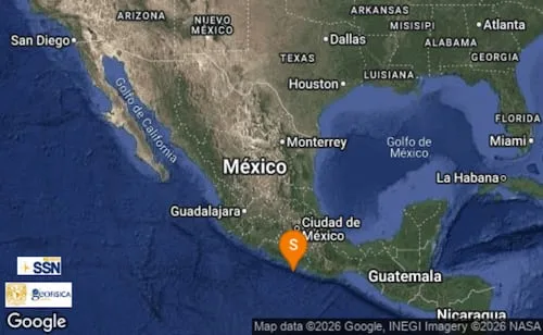 Se registra un sismo de magnitud 4.8 en Guerrero; epicentro se ubicó al sur de San Marcos