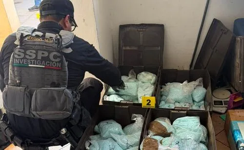 VIDEO: catean inmueble ligado a "Los Rusos" en Baja California; aseguran más de 4 millones de dosis de fentanilo