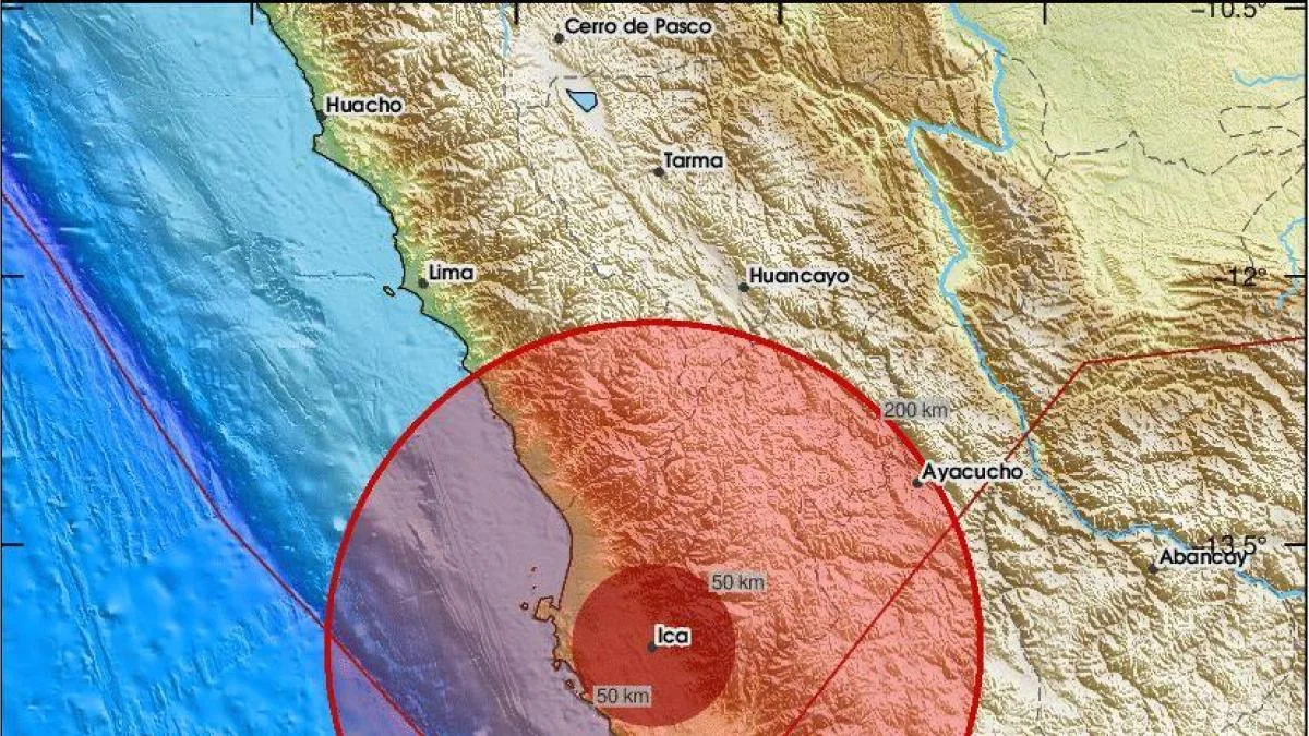 Un terremoto de magnitud 7,2 sacude la región andina de Ayacucho, en el sur de Perú