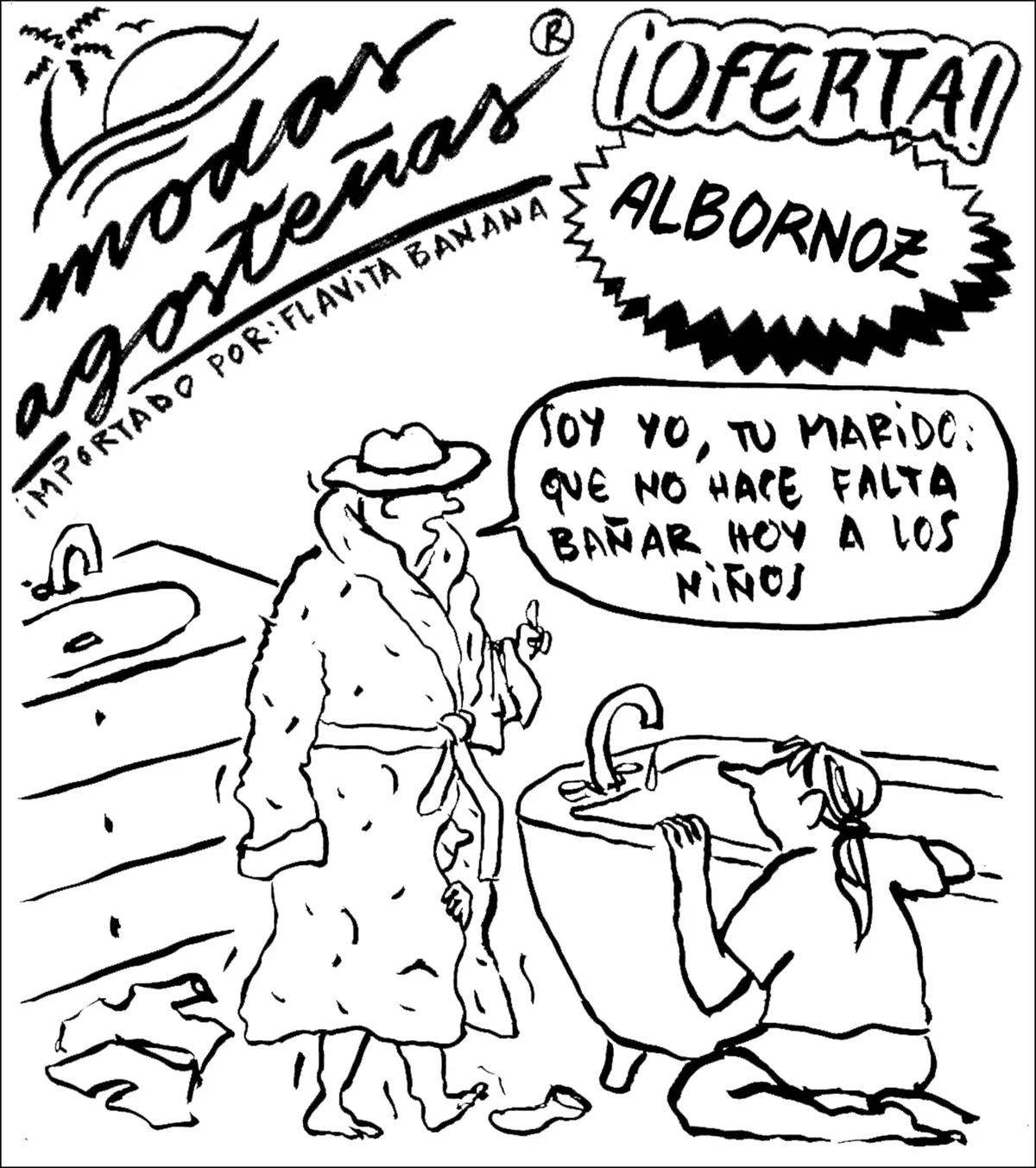 Moda agosteña de Flavita Banana: el albornoz