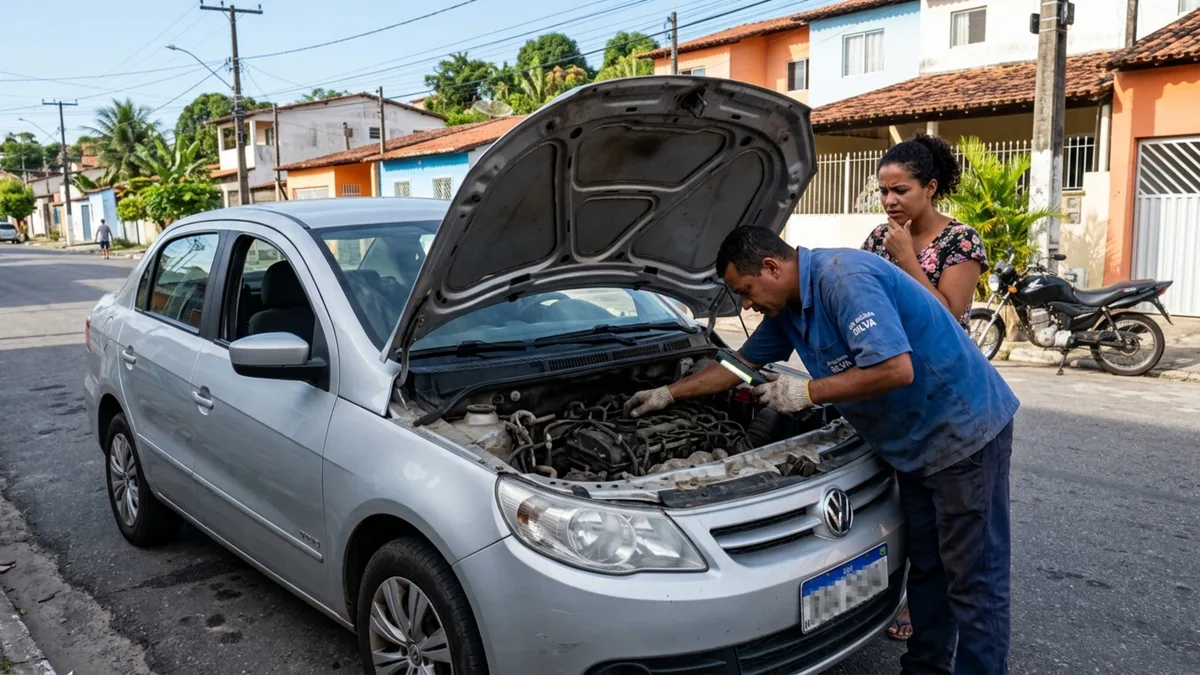 Mulher compra carro usado por R$ 78 mil, motor apresenta defeito 12 dias depois e loja afirma que veículos de segunda mão não possuem garantia