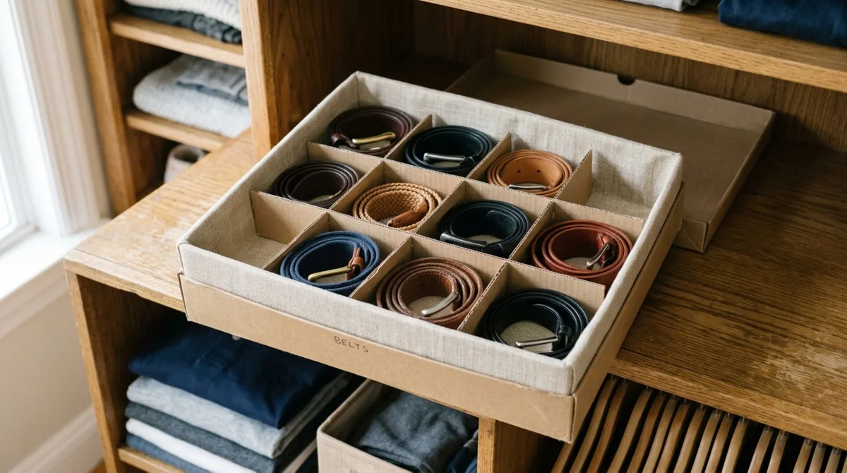 Como eu transformei caixas de sapato em organizadores com aparência de closet planejado