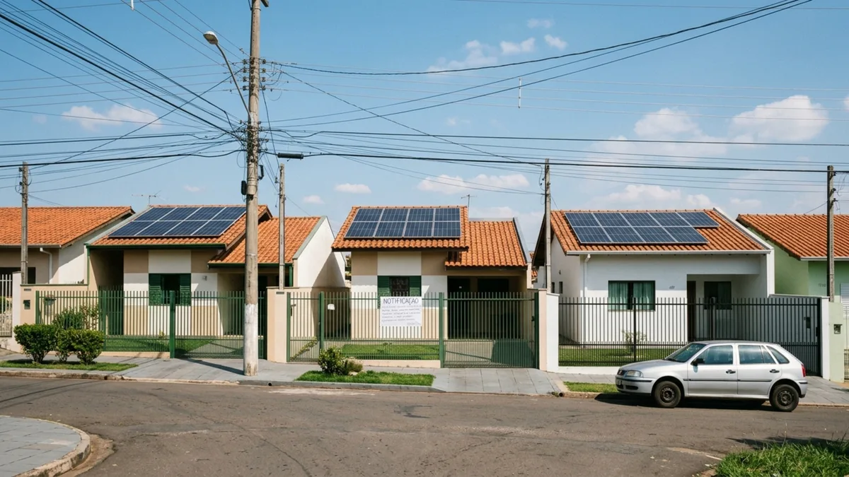Família instala painéis solares em casa e recebe cobrança extra da associação de moradores por alteração visual do telhado