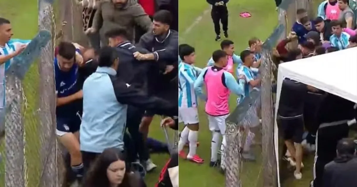 Video: Laucha Acosta, entre piñas y sillazos con los hinchas tras el duelo Atlético Tucumán-Talleres de Reserva