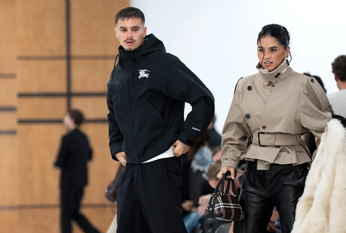 London Fashion Week: Romeo Beckham and girlfriend Kim Turnbull among host of famous faces at Burberry show