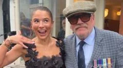The Gentlemen star Ray Winstone charms locals in Welsh market town