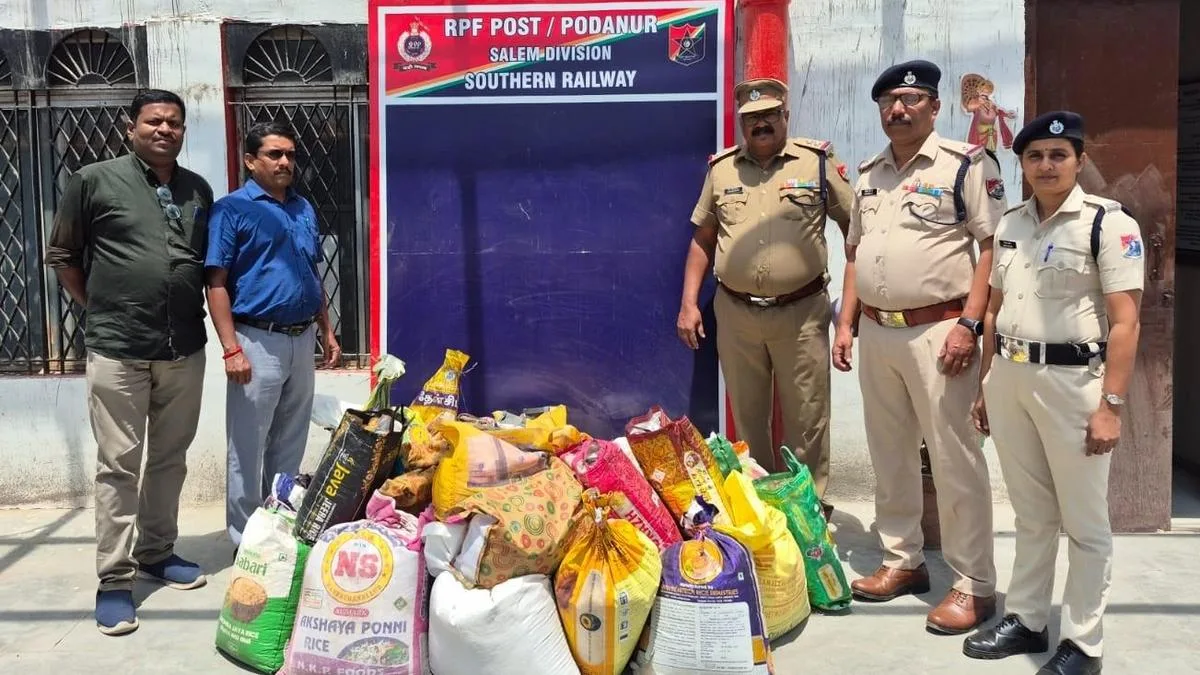 RPF foils smuggling of ration rice from Tamil Nadu to Kerala