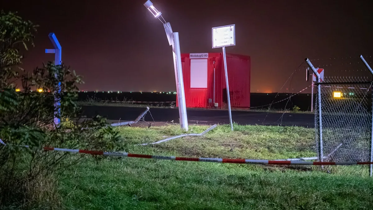 Schon wieder Leipzig! - Auto durchbricht Flughafen-Zaun