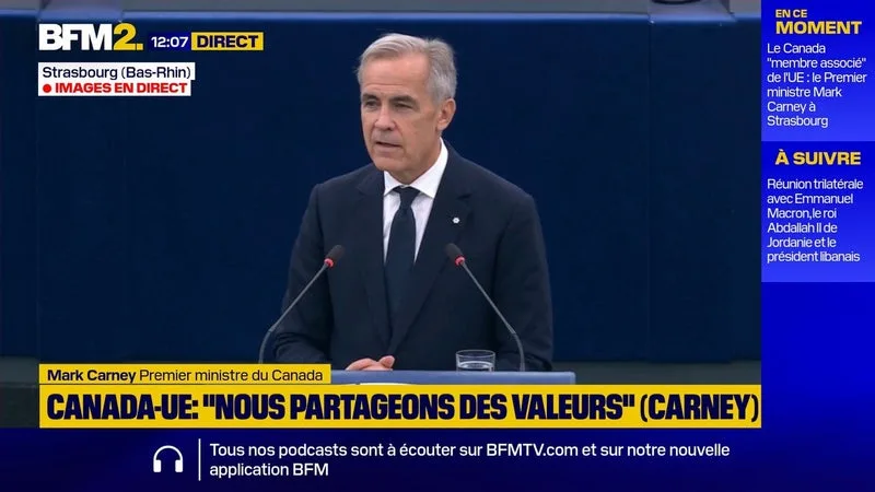 "Une alliance entre le Canada et l'Union européenne représenterait un phare pour d'autres démocraties", déclare Mark Carney