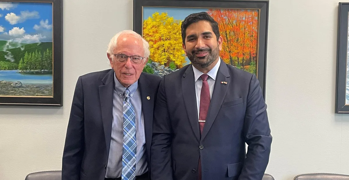 El embajador Roberto Lazzeri dialoga con Bernie Sanders sobre migración, comercio y derechos laborales