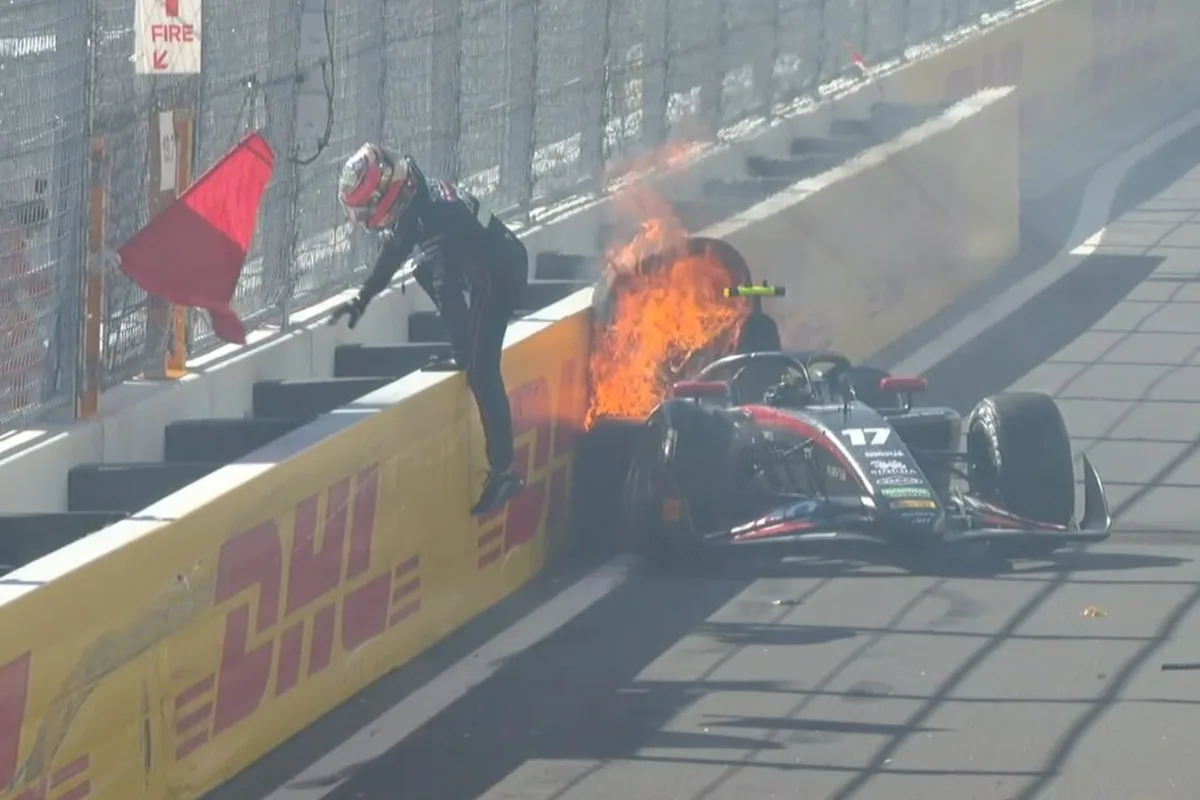 Madring no perdona: accidentes y fuego en la pista en la F2 y F3