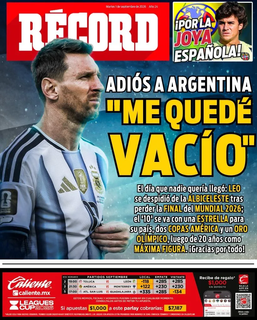 Portada RÉCORD 1 de septiembre de 2026