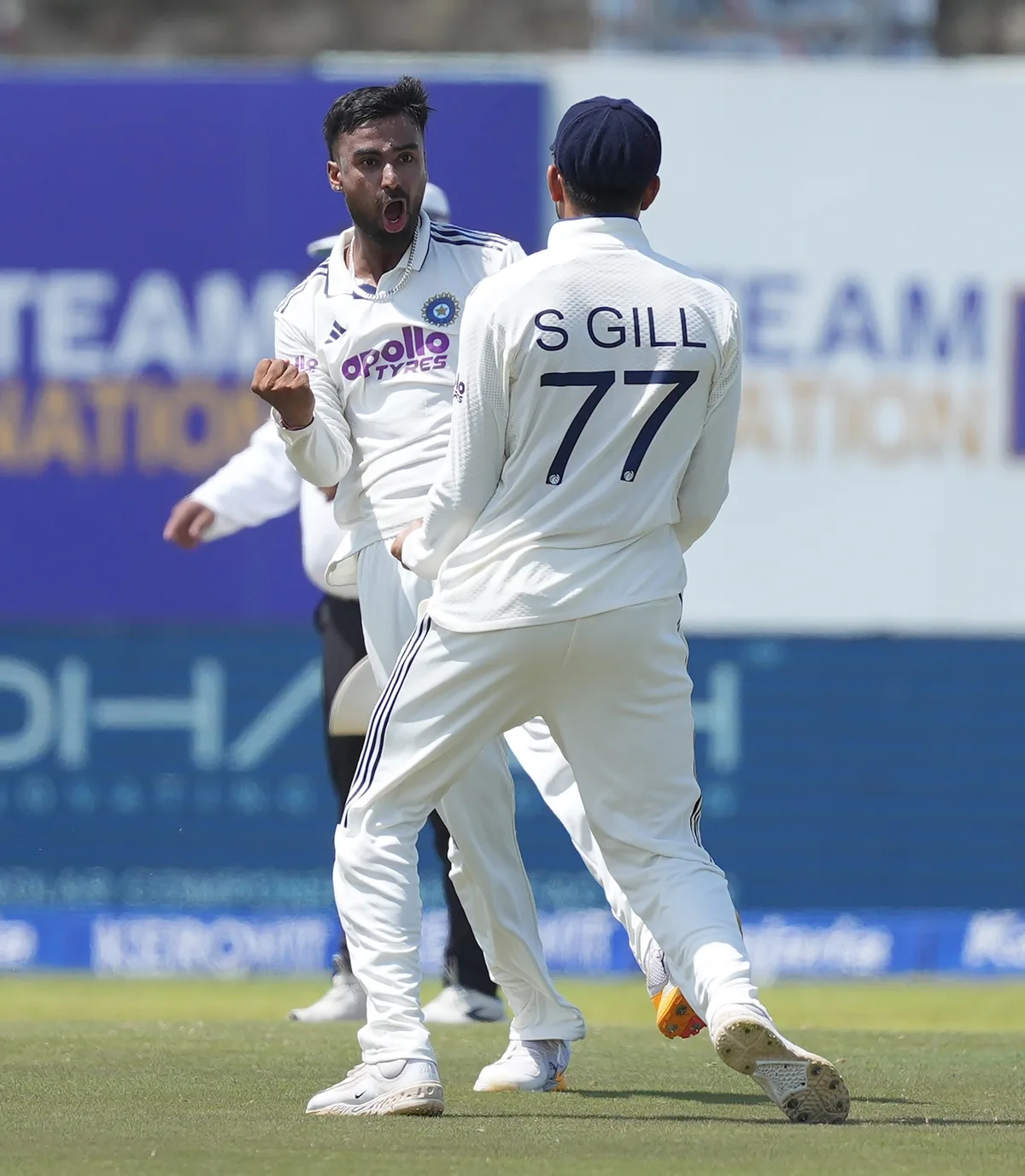 Suthar, Jadeja share seven to hand India 178-run lead despite Dinusha 100