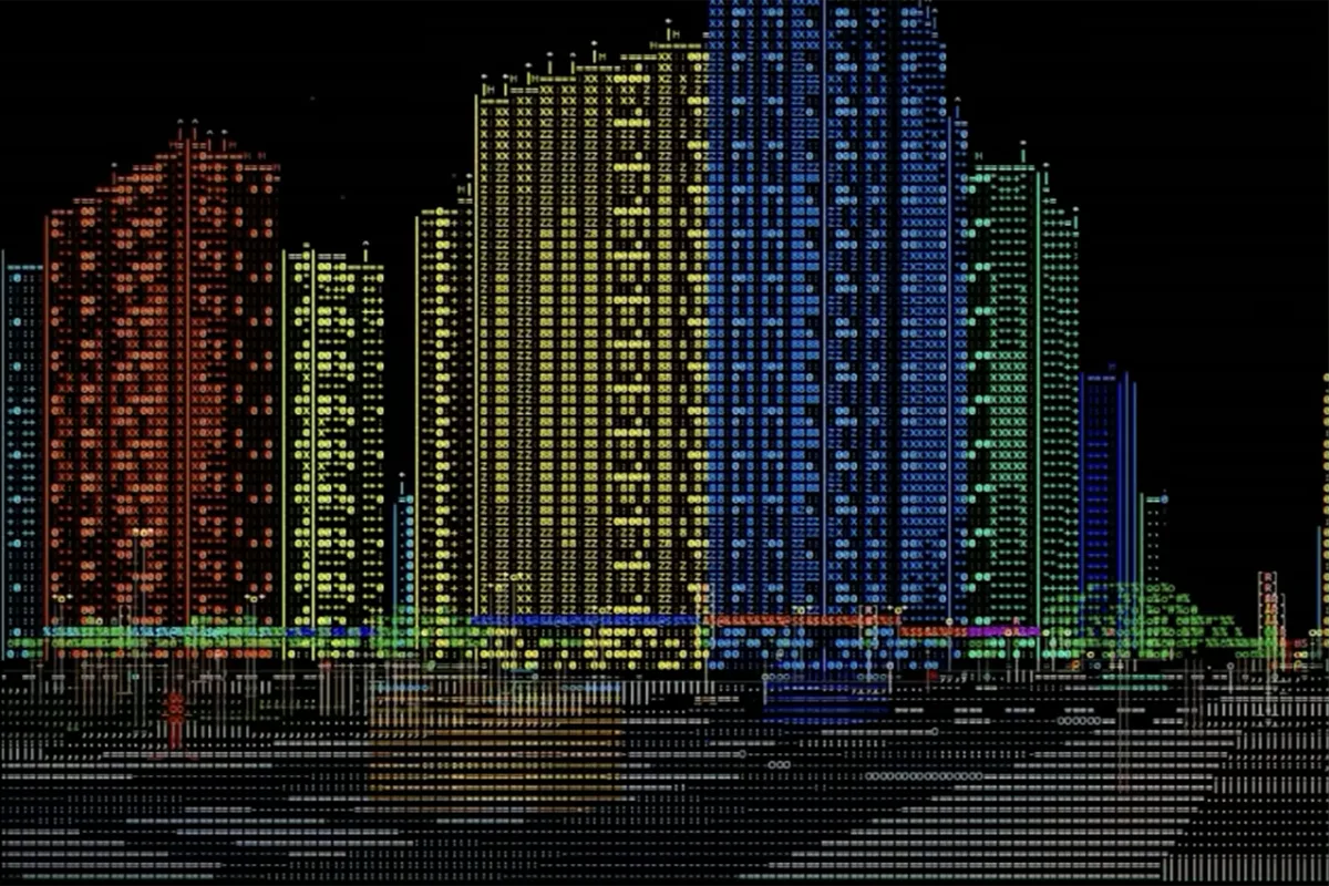 This 3D ASCII Cyberpunk City Should Absolutely Be Turned Into a Full Game
