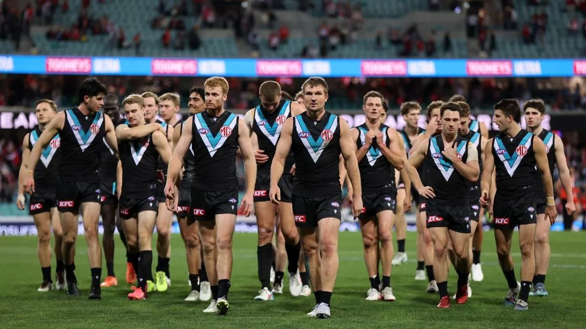 Kane Cornes unveils Port Adelaide’s ‘Wheel of Blame’ as list manager Jason Cripps cops biggest slice