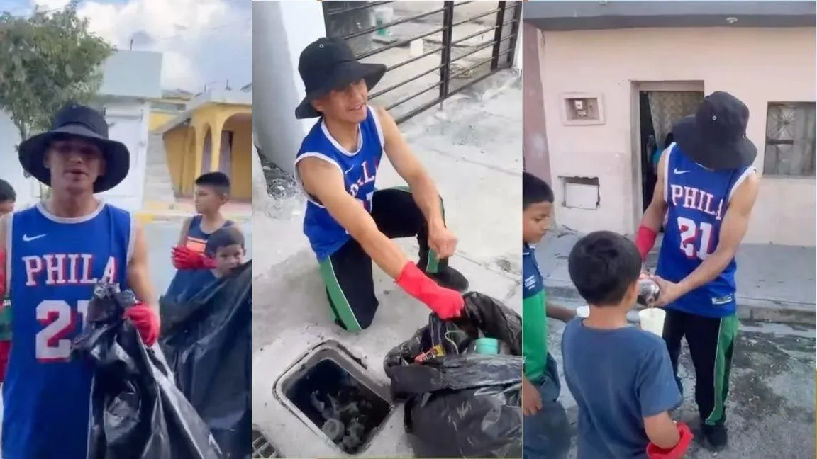 ‘No es mi basura, pero es mi calle’: joven impulsa limpieza vecinal en Saltillo