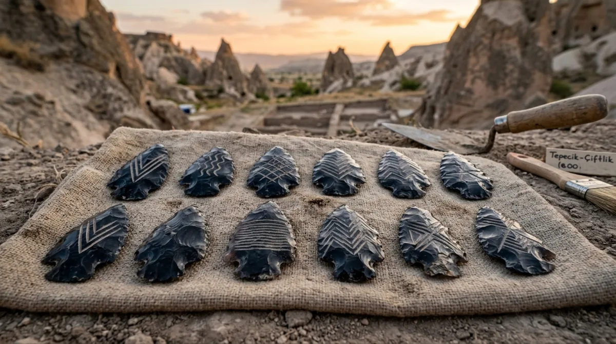 Arqueólogos encontraram misteriosas pontas de flechas de obsidiana de 9.000 anos atrás com marcas que ninguém consegue explicar