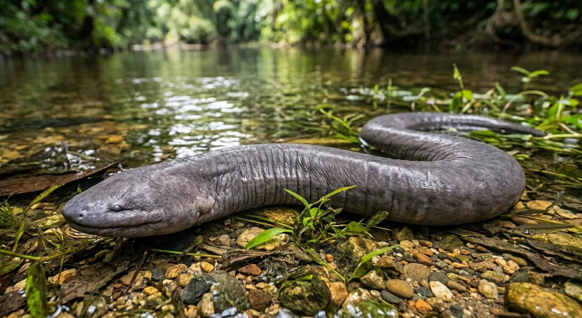 A 'cobra' encontrada no Brasil que não é réptil e respira pela pele