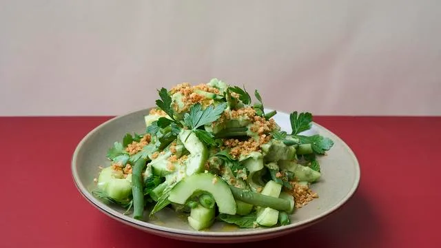 Grüne-Bohnen-Salat mit grüner Soße: Interessiert mich die Bohne!