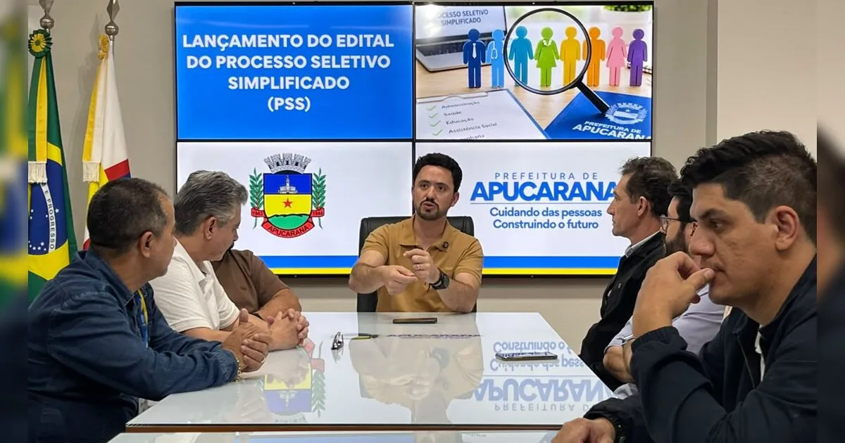 Prefeitura de Apucarana abre PSS com 48 vagas; inscrições começam no dia 17
