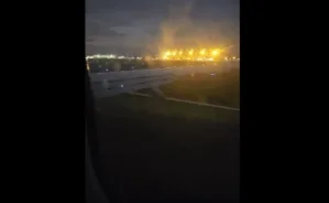 Avião pega fogo durante decolagem e fecha Aeroporto de Goiânia