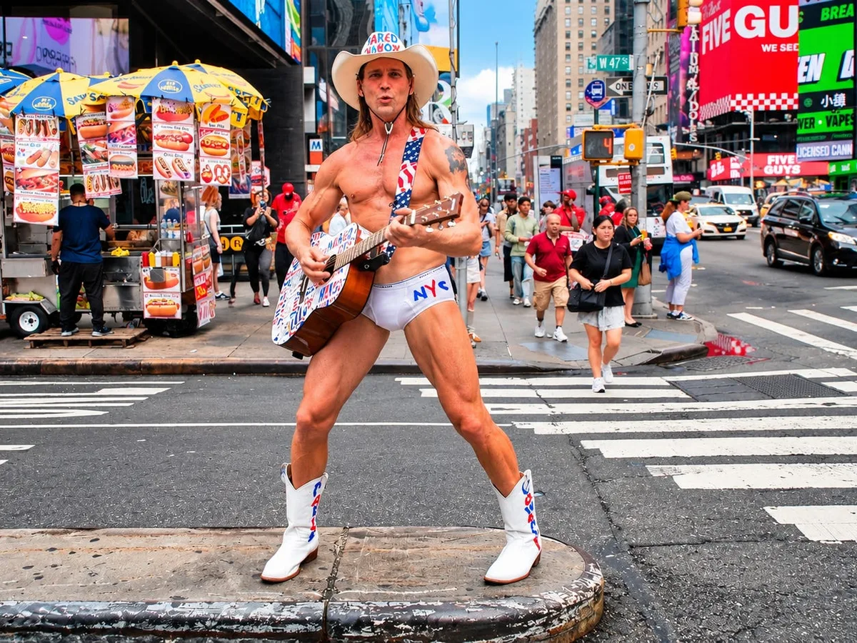 I'm the Naked Cowboy. Here's the routine that lets me make a living singing in my underwear every day in Times Square.