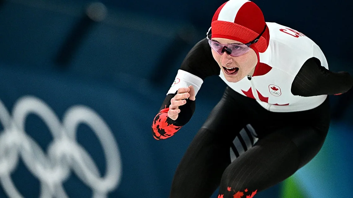 B.C. speed skater Laura Hall upends Valérie Maltais for her first long track nationals title