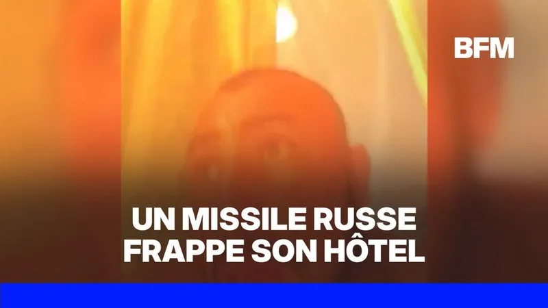 Guerre en Ukraine: un homme filme le moment où son hôtel est frappé par un missile russe