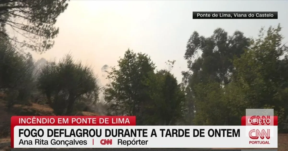Cinco meios aéreos no incêndio em Ponte de Lima