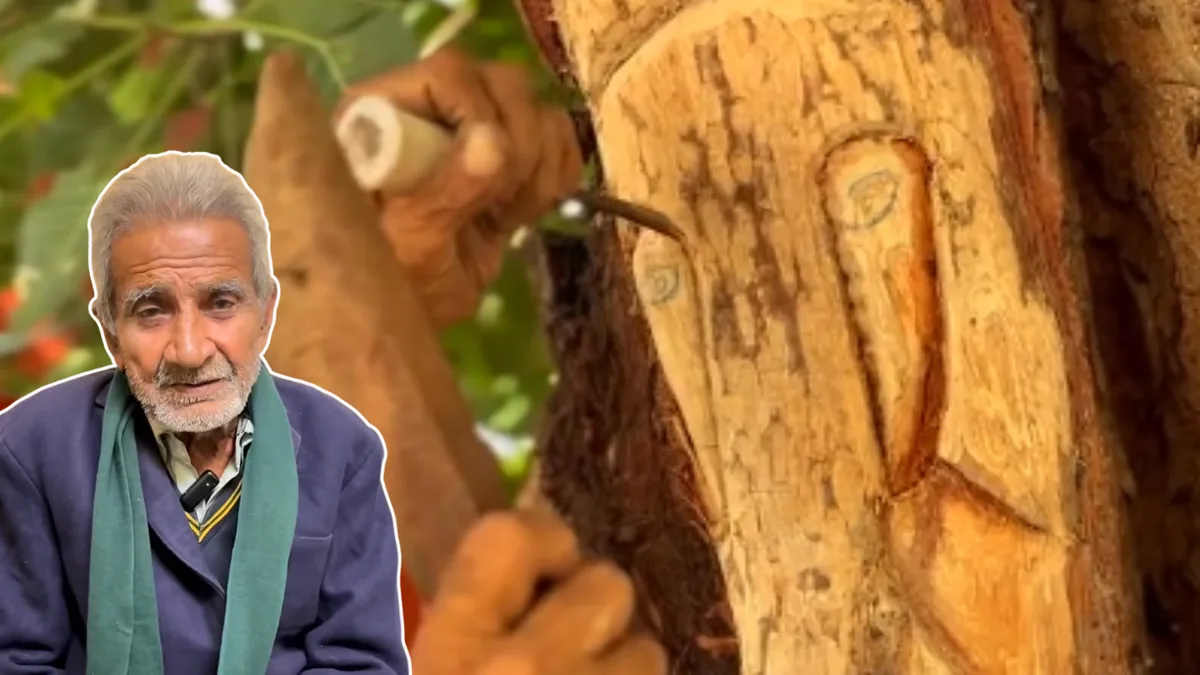 Meet Ishtiaq Ali, 85, who carves Hindu gods on living trees without harming them