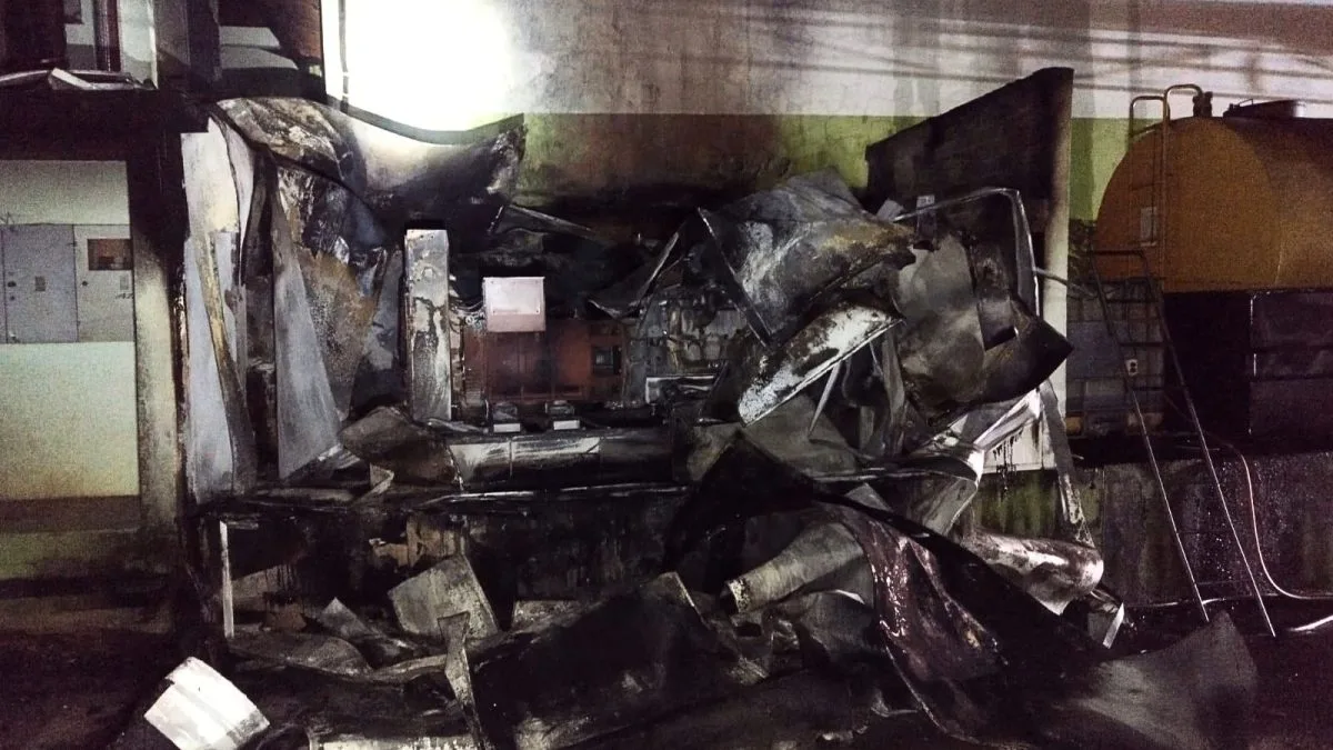 Incêndio destrói gerador em empresa e ameaça tanque com 10 mil litros de diesel em SC