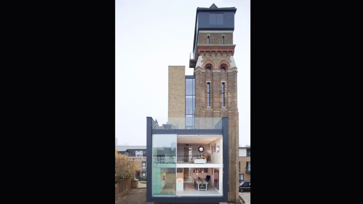 A British couple bought a derelict 85-foot, seven-storey Victorian water tower at auction