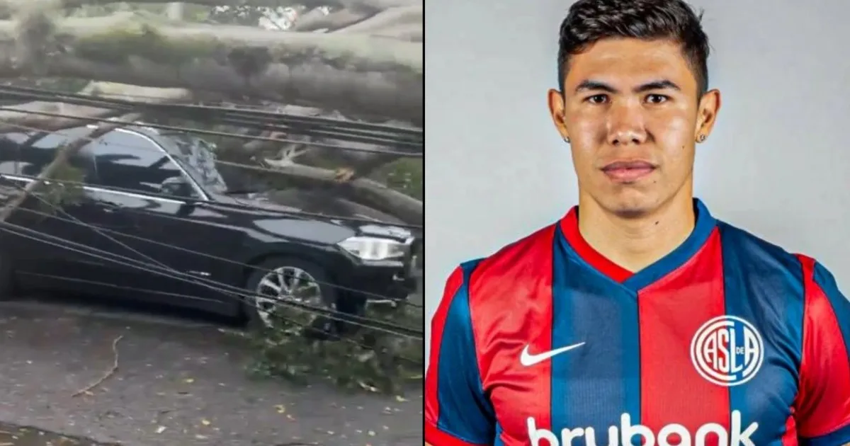Un ex San Lorenzo salvó su vida de milagro: Nicolás Hernández manejaba su camioneta y un árbol gigante se le cayó encima