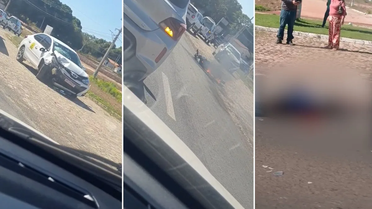 Motociclista de 18 anos morre após bater moto contra táxi na BR-343