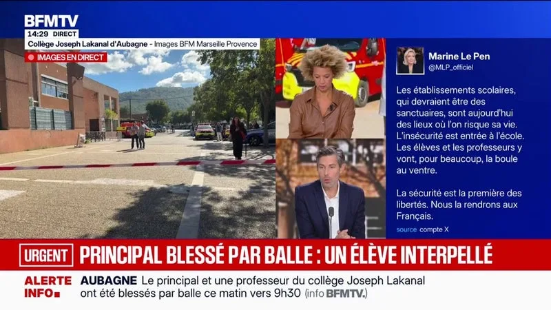 Principal blessé par balle à Aubagne: le parquet de Marseille annonce l'ouverture d'une enquête pour tentatives d’assassinat