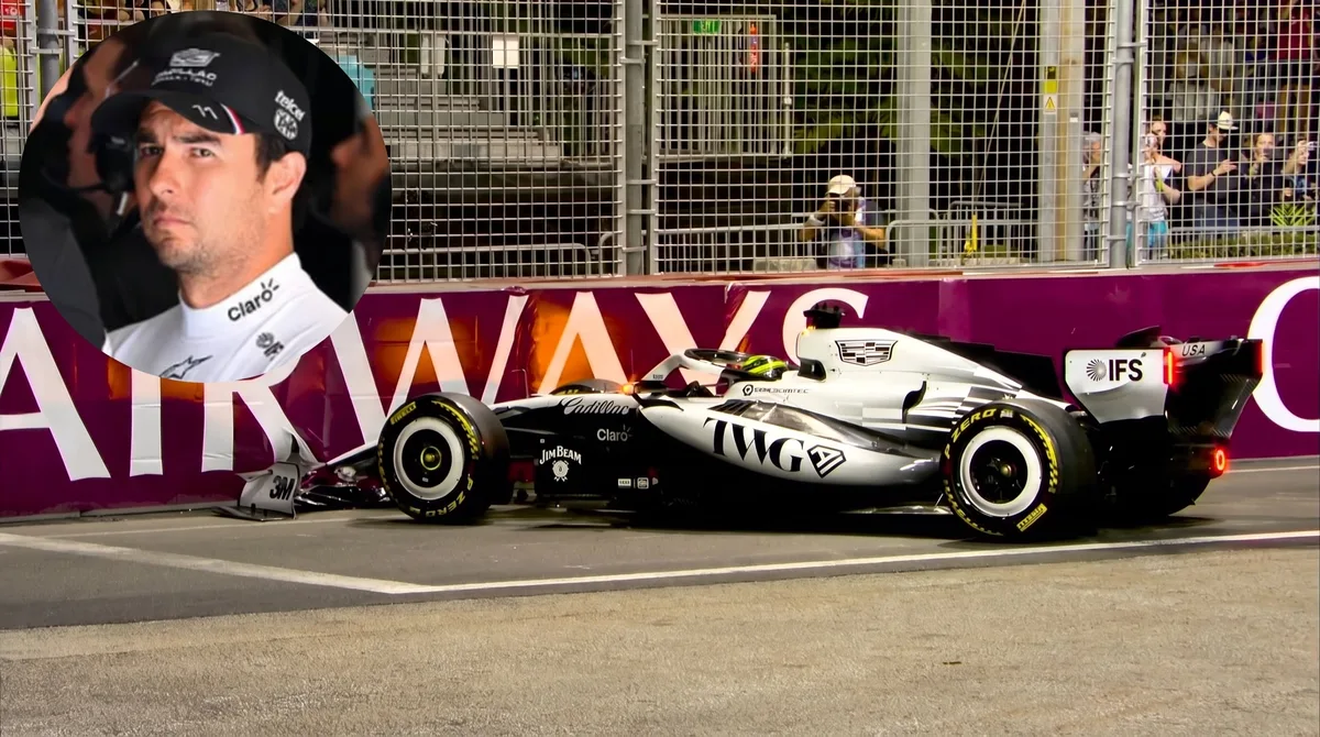 Checo Pérez se impacta contra el muro en el GP de Singapur 2026 y explica la causa de su accidente