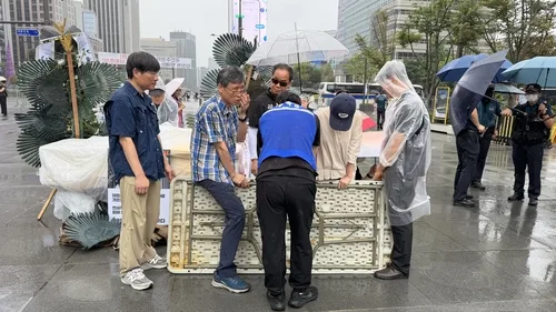 가습기살균제 피해자들 광화문 농성…"국가가 사과할 때까지"(종합)