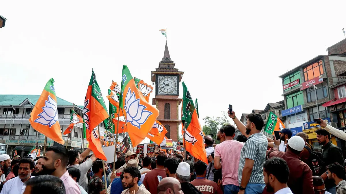 BJP, NC march against each other in Srinagar; CM alleges police bias