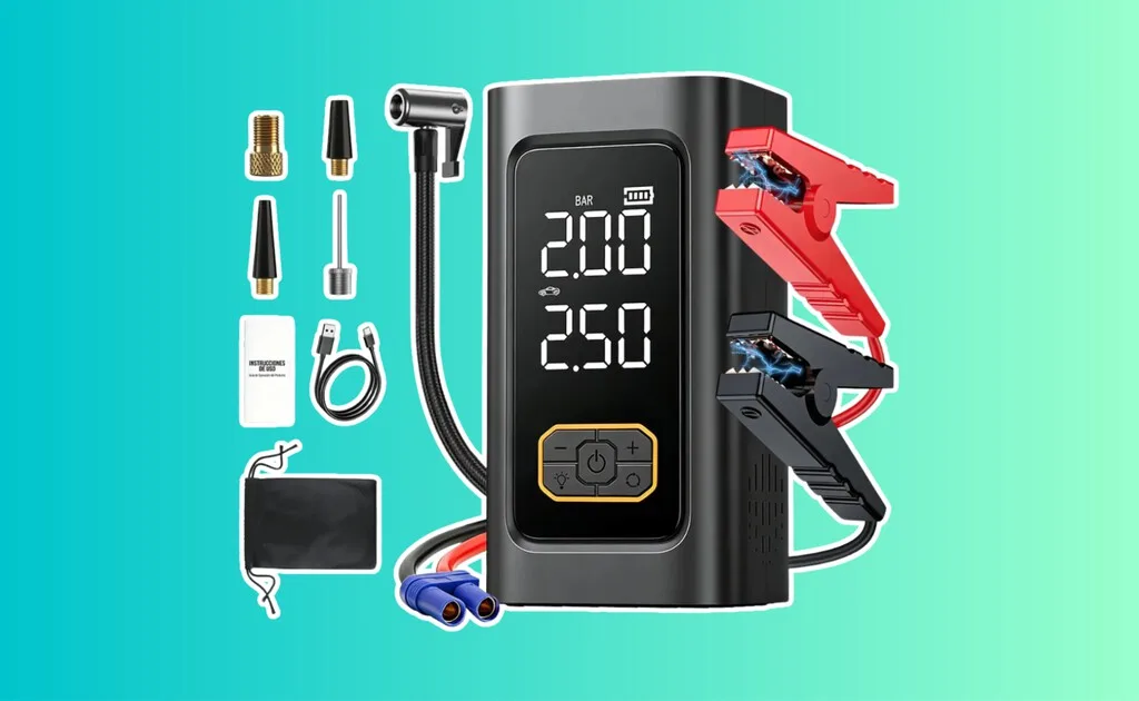 Esta pila portátil puede cargar tu celular, arrancar tu coche y hasta inflar sus llantas. Tiene precio de remate