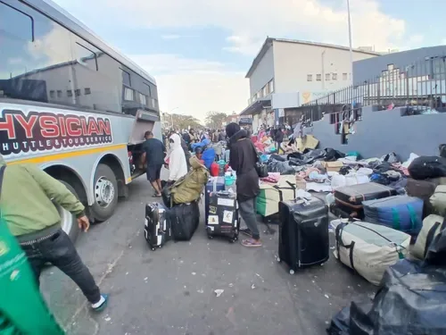Durban refugees bussed from Durban's Che Guevara Road to Lindela Repatriation Centre
