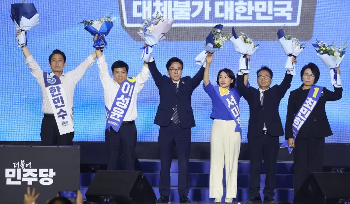 민주 당대표 김민석 당선…최고위원은 친청 3명·친민 2명