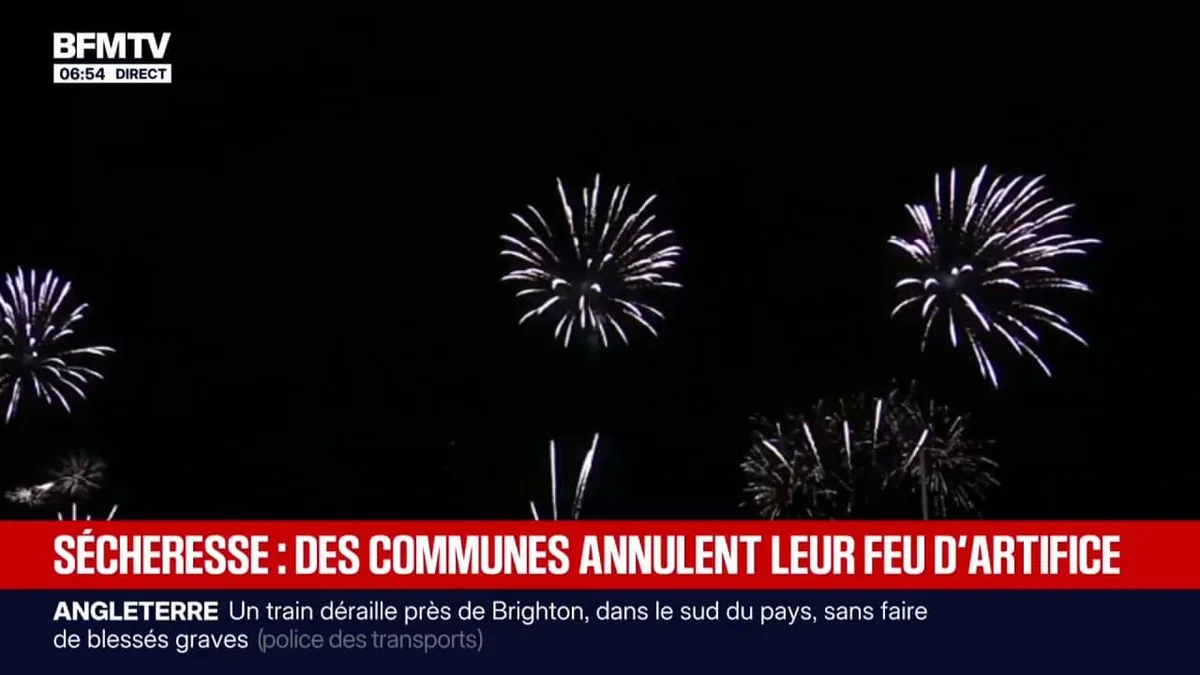 Sécheresse: des communes annulent leurs feux d’artifice annuels face aux risques d’incendie
