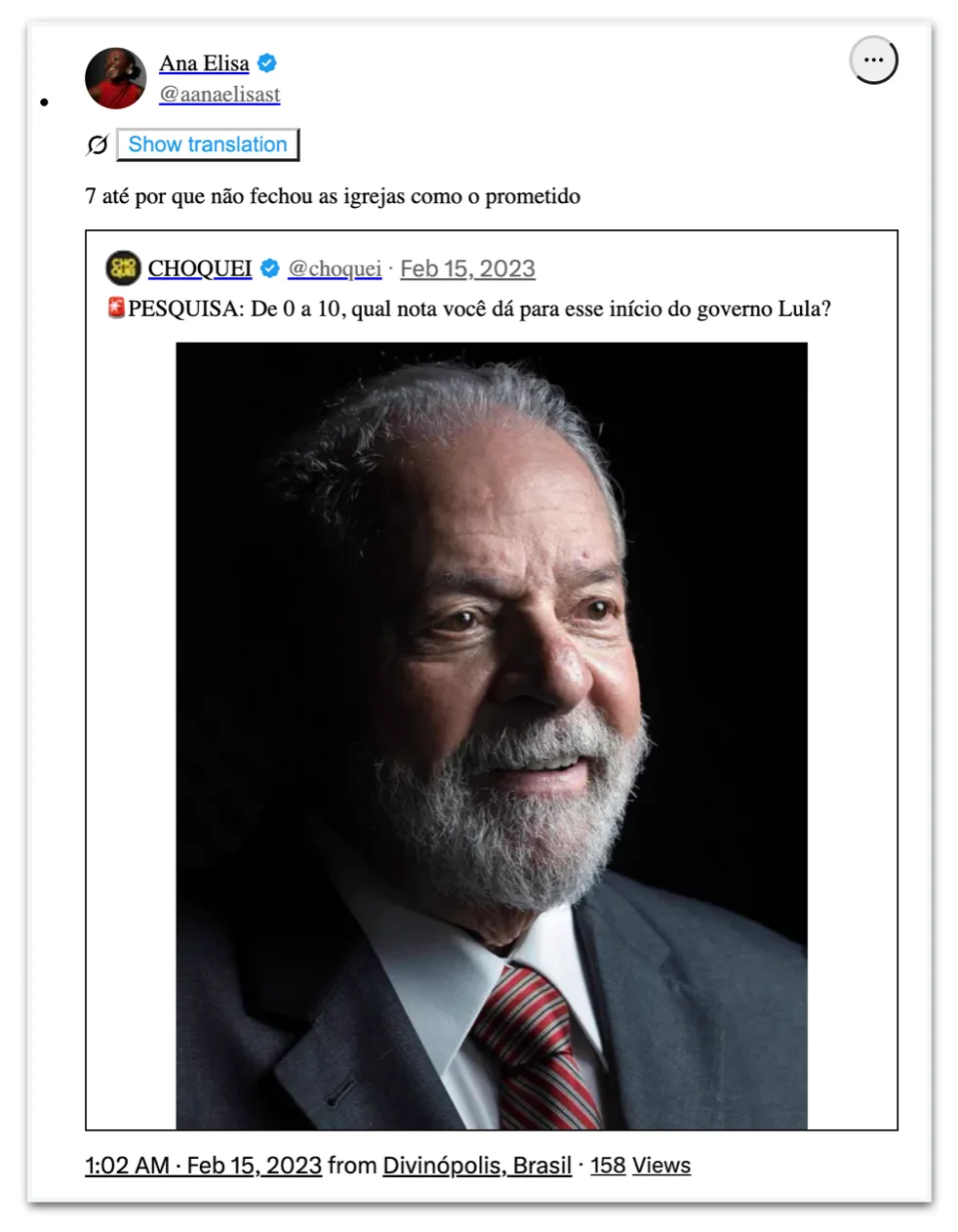 Leia os posts controversos postados por Ana Elisa, aliada de Lula