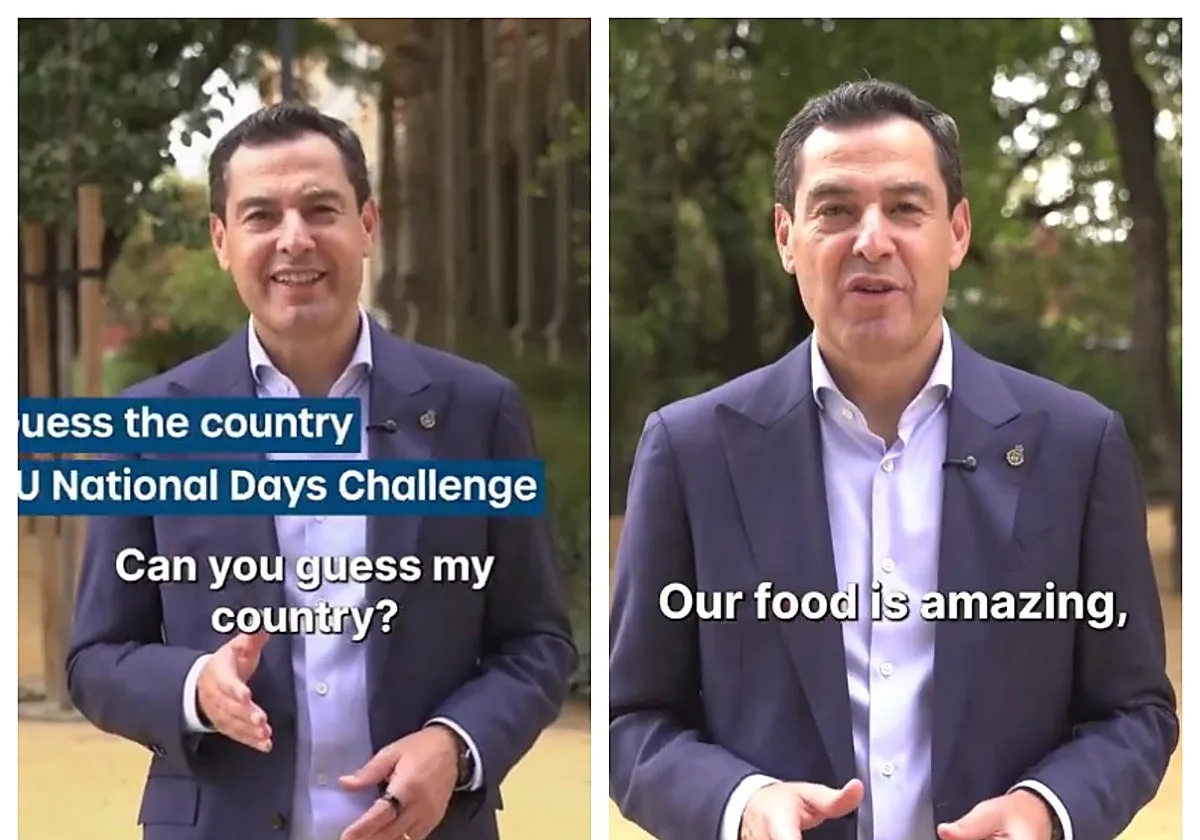 Juanma Moreno felicita en inglés el 12 de octubre a través de las redes sociales