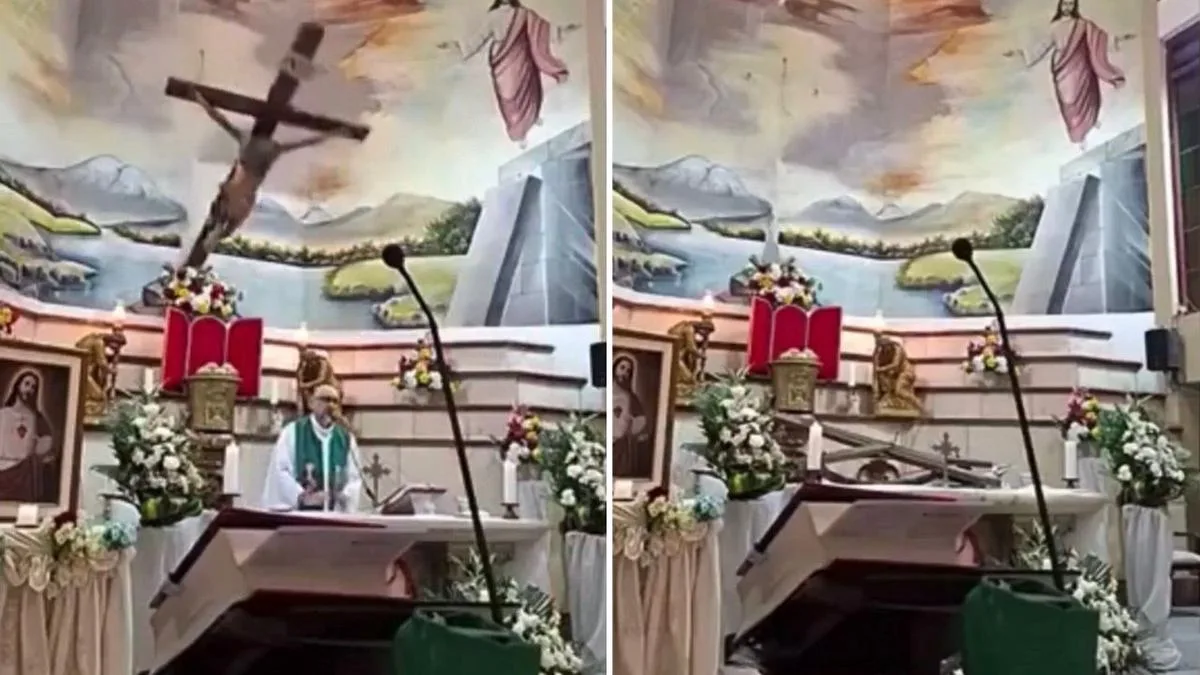 Priest killed by falling crucifix during livestreamed Mass