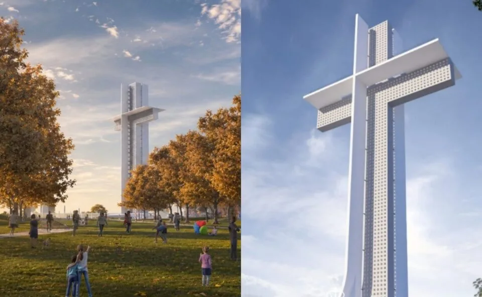 Três vezes maior que o Cristo Redentor! Cidade brasileira começa a levantar cruz de 102 metros; veja imagens