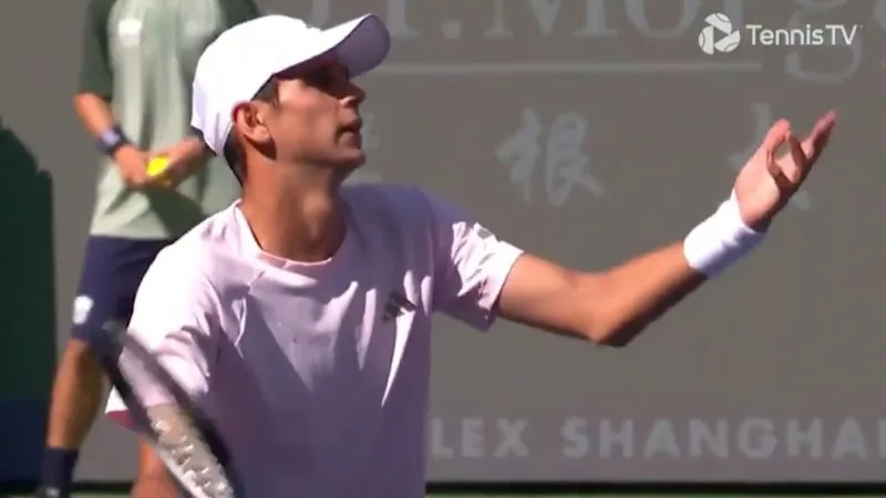 Rising star whacked for ballboy outburst