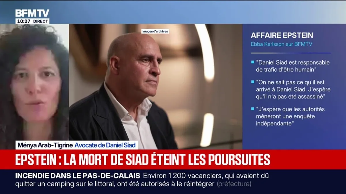 Affaire Epstein: l'avocate de Daniel Siad affirme que la plainte d'Ebba Karlsson "est irrationnelle"