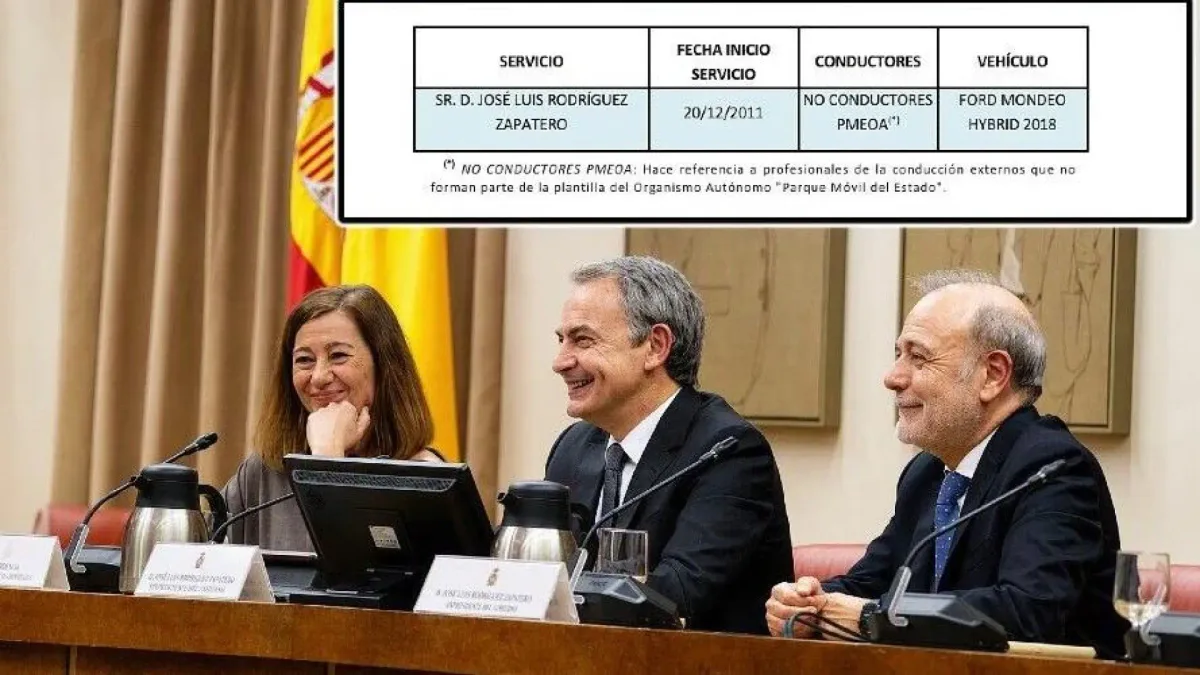 Zapatero sigue usando un coche oficial de cerca de 40.000 euros con conductor privado